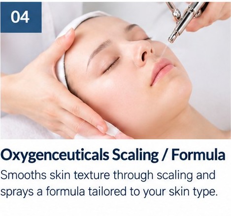 Oxygen scaling and skin-type formula applied at Face Jion