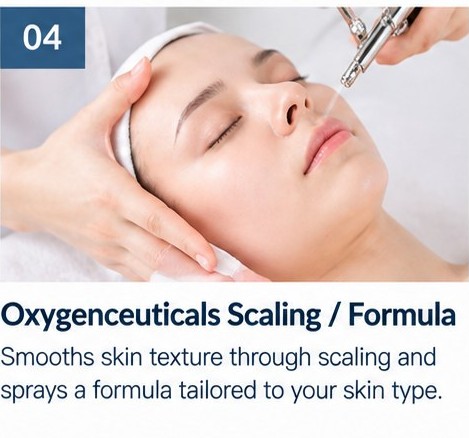 Oxygen scaling and skin-type formula applied at Face Jion